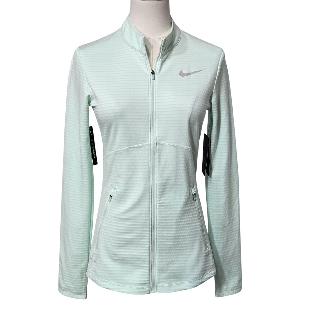 Nike Golf Jacket Womens XS Green Dri-FIT Full Zip‎ Standard Fit 884967-357